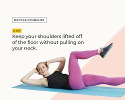 Bicycle crunches exercise