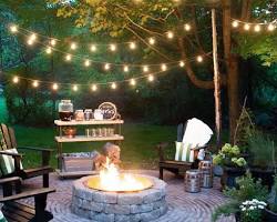 Image of String lights for BBQ Bonfire
