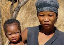 African tribes that look asian or show asian features - San_People