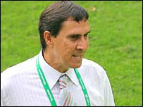 Costa Rica coach Alexandre Guimaraes. Guimaraes saw his team lose all three matches at the World Cup - _41843344_guimaraes203