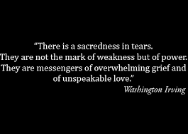 Washington Irving Quote - tears of unspeakable love. | Thought ... via Relatably.com