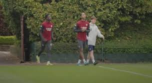 Josh Ogunnaike, Marli Salmon and Remy Mitchell train with Arsenal first-team ahead of Atletico Madrid game