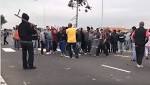 Petrol bombs hurled during housing