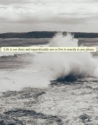 life is too short and unpredictable not to live exactly as you ... via Relatably.com