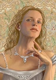 SciFi and Fantasy Art Galadriel Detail by Norma Peters - galadriel3_face