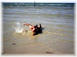 <b>Victor Abrahamian</b> takes a shallow swim in the Chesapeake Bay at Cape Charles <b>...</b> - Victor-Abrahamian