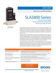 SLA5800 Series - Brooks Instrument - PDF Catalogs ...