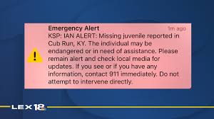 Kentucky State Police Ian Alert for missing juvenile