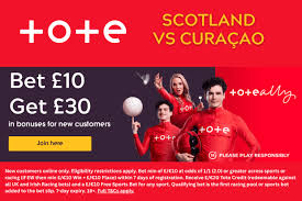 Net £30 in free bets with Tote ahead of Scotland vs Curaçao