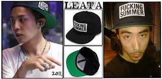 G-Dragon and Seo Ki Chul sporting Leata&#39;s F*cking Summer Cap. The cap retails around 38,000 Won ($35.00) @ Leata&#39;s online store HERE or @ Specimen - skcgdleata