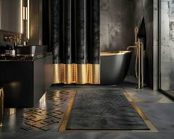Gambar Minimalist bathroom with metallic accents