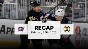 Korpisalo makes 36 saves, Bruins end Blue Jackets’ winning streak at 7