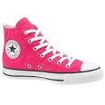 Neon pink converse high tops