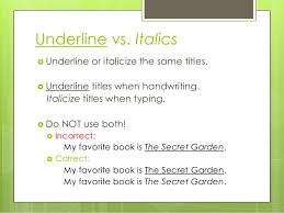 Do we underline movies in an essay | Writer s Web: Titles ... via Relatably.com