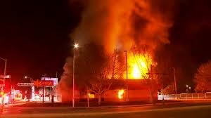 Fire Engulfs Former Carl's Jr. Location in Fresno