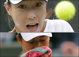 The biggest shock of the day unfolds on Court One where China&#39;s Jie Zheng notches a stunning 6-1 6-4 win over top seed Ana Ivanovic - _44786509_zheng_ap416