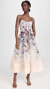 Zimmermann Tama Corset Midi Dress | Shopbop