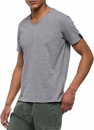 Replay Luxe V-Neck Men's T-Shirt, White Medium | Amazon.com - Product from Amazon.com