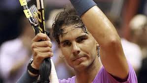 Rafael Nadal of Spain reacts after defeating Joao Souza of Brazil during his men&#39;s singles match at the Brazil Open tennis tournament in Sao Paulo on ... - raf15213e