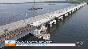 Obras do VLT na Ponte A Tribuna, em São Vicente, entram em reta final