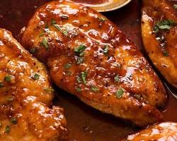 healthy honey glazed chicken breast skillet dish, AI generated