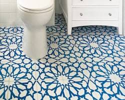 Image of Colored and Patterned Bathroom Tiles