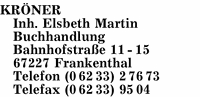 Firma KRÖNER Inh. Elsbeth Martin in Frankenthal - Branche(n ...