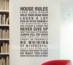 Fashion Vinyl Wall Quote , size 52x96cm, House rule Modern Wall ... via Relatably.com