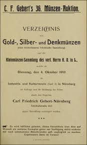 Carl Friedrich Gebert \u0026lt;Nürnberg\u0026gt; [Hrsg.]: Verzeichnis von Gold ... - gebert1910_10_04