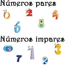 Resultado de imagen de NUMEROS PARES