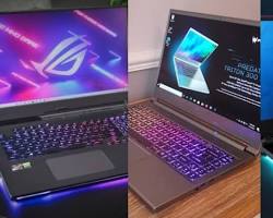 Hình ảnh về Laptop gaming with RGB lights