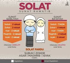 Image result for solat sunat rawatib mengikut sunnah