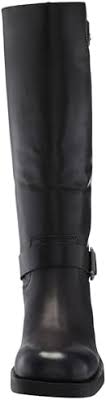 Amazon.com: ASH Trinidad Tall Shaft Harness Women's Stylish Leather Boots with Buckle Detail, Durable Sole, Comfortable Fit, Black, 5 : Clothing, Shoes & Jewelry