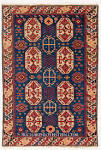 Blue and red oriental rug