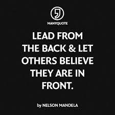 Many Quote: Lead From The Back | Many Quote via Relatably.com