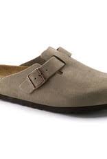 Birkenstock Boston Soft Footbed Suède (Régulier) - Taupe - Bottes et Baskets