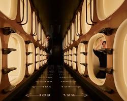 Image of Capsule hotel in Japan