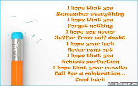 Good luck poems for exams: Best wishes for exams | Places to Visit ... via Relatably.com