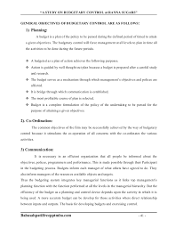 A project report on budgetary control at ranna sugars via Relatably.com