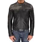 Veste en cuir pas cher homme