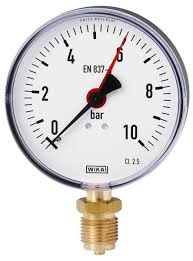 Wika Pressure Gauge with Bottom Connection 1/2" D100mm 0 ...