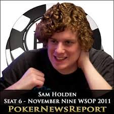 Sam Holden comes to the final table of the WSOP Main Event as the shortest stacked of the November Nine with just 24 big blinds. - sam-holden
