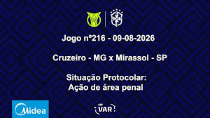 Análise do VAR: Cruzeiro (MG) X Mirassol (SP) - 22ª Rodada do Brasileirão Série A 2026 - 09/08/2026