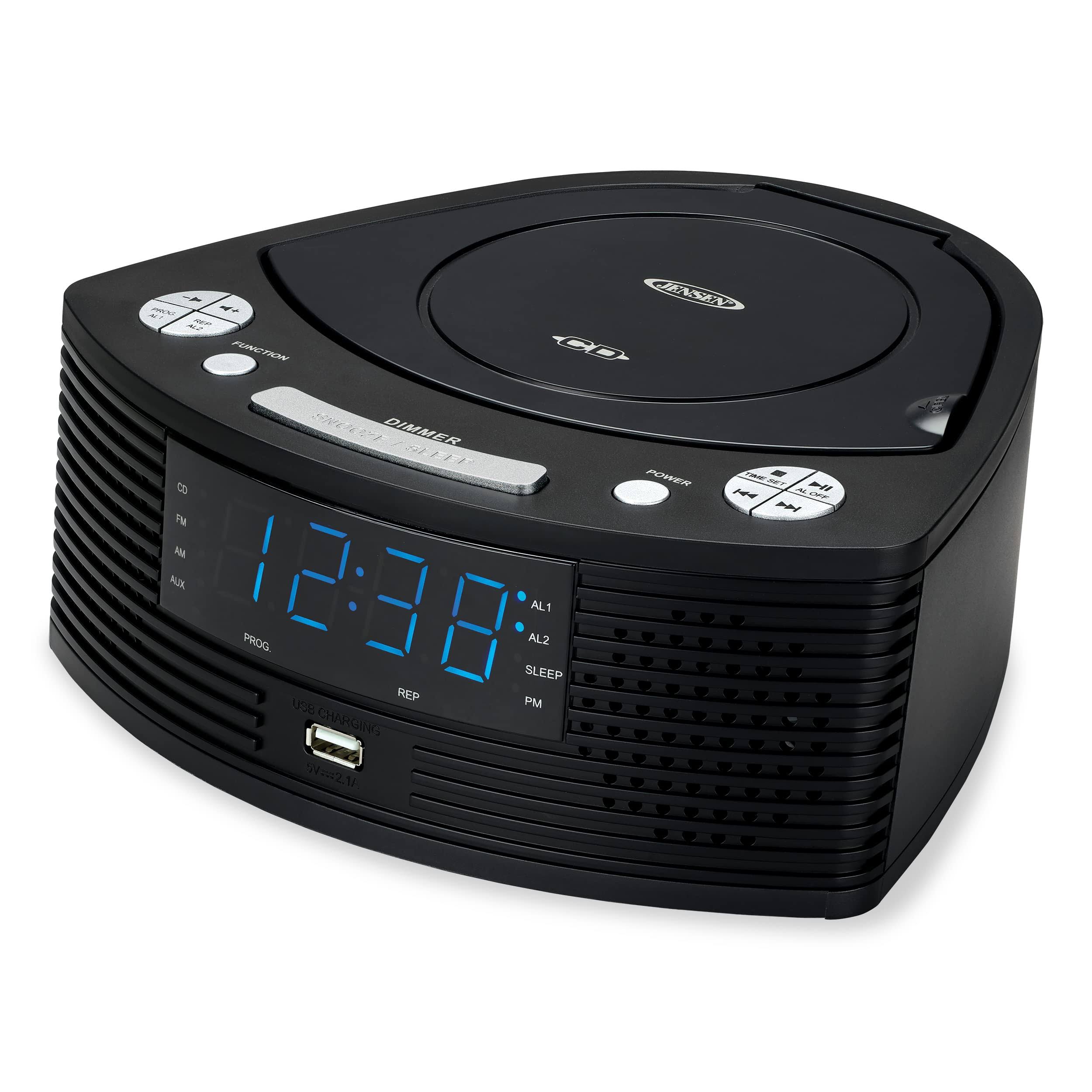 Jensen AM/FM Digital Dual Alarm Clock Radio with CD Player