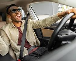 Image of someone driving a car