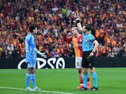 Furious Ederson hits VAR booth after getting sent off and has bizarre clash with referee