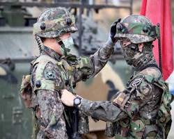 Image of Korean military training camp military discipline