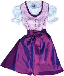 Festliches Kinderdirndl GINA rosa oder blau, 3tlg. - yatego.