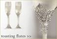 Wedding flutes and serving sets