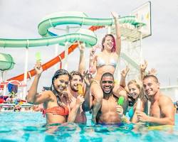 Image of people having fun at a water park